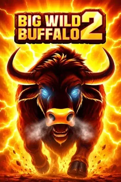 Bison furieux entouré de flammes