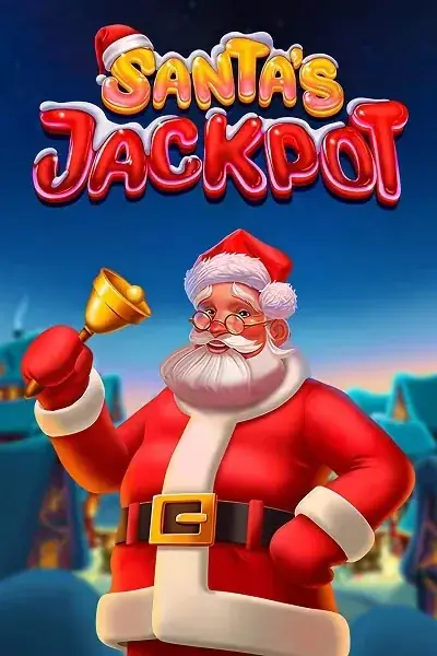 Père Noël agitant une clochette dorée